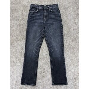 Hudson Holly High-Rise Straight Crop Slits Jean Women's 25 Faded Black Joy Ride